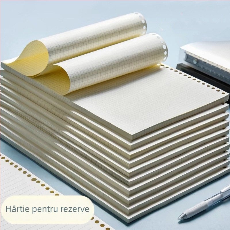 Autonomy Refill pentru caiet cu găuri — 60 de foi, găuri 20–26, hârtie 80 g, pagini cu grilă