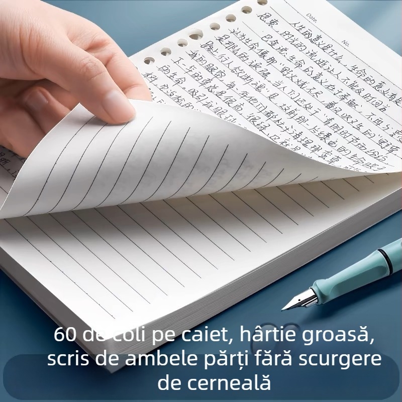 Autonomy Refill pentru caiet cu găuri — 60 de foi, găuri 20–26, hârtie 80 g, pagini cu grilă