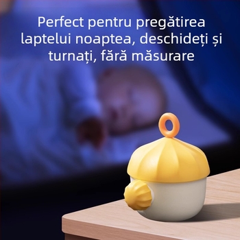 Cutie portabilă pentru lapte praf de bebeluți, cu trei niveluri, sigilată, marca Qiqi Bao, pentru vârsta 0–3 ani