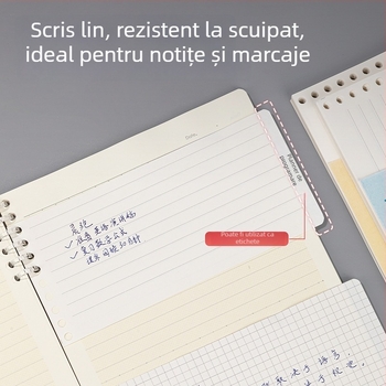 Refill pentru dosar cu foi libere N4880 – 80 de foi, 9 găuri, 48K, grilă pătrată, hârtie goală