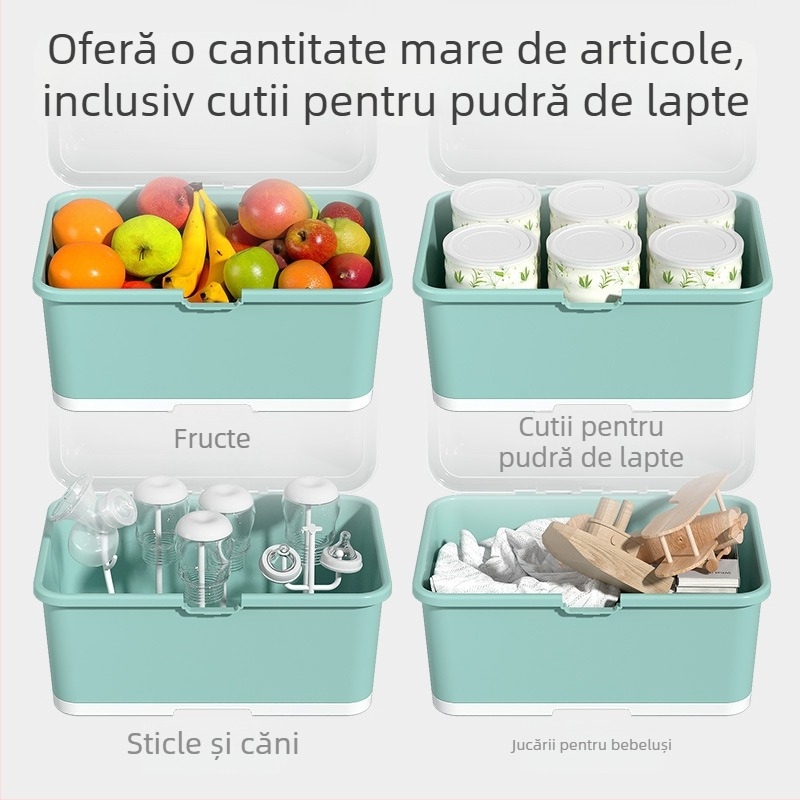 Casetă de depozitare pentru sticle de bebeluș cu suport de uscare și organizator pentru tetine și perie de biberon, 0.9 kg, pentru nou-născuți până la 3 ani, brand Ubedi