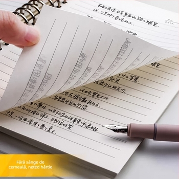 Nucleu de blocnotes cu foi detașabile, 26 găuri rotunde, 60 de foi pe carte, foi detașabile, pagini interioare din material mixt, format cu linii și pătrate