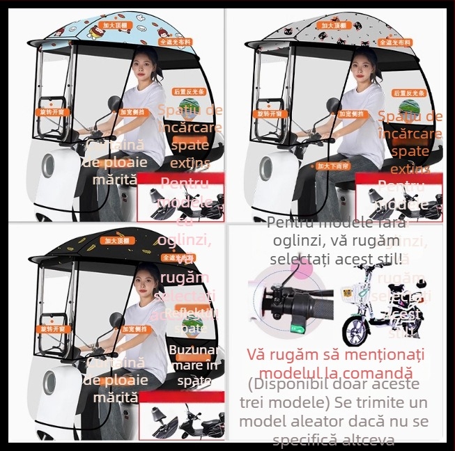 Umbrelă de soare cu 3 arce din fibră, deschidere/închidere manuală, protecție UPF 40+, rotire, rezistentă la vânt și ploaie