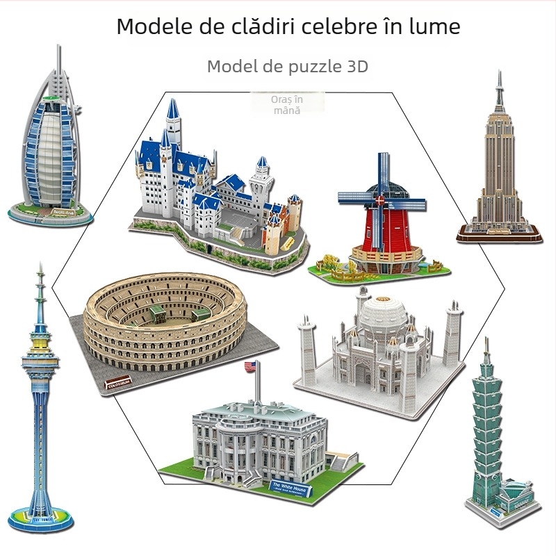 Puzzle tridimensional din hârtie — DIY, brandul nosto/Northto, pentru copii 7–14 ani.
