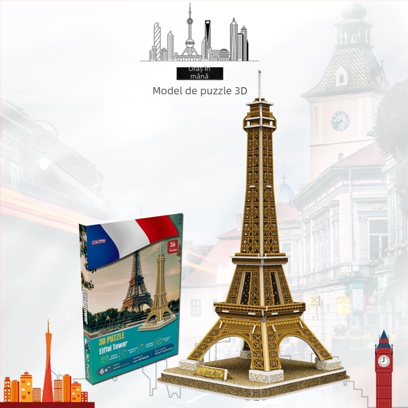 Puzzle tridimensional din hârtie — DIY, brandul nosto/Northto, pentru copii 7–14 ani.