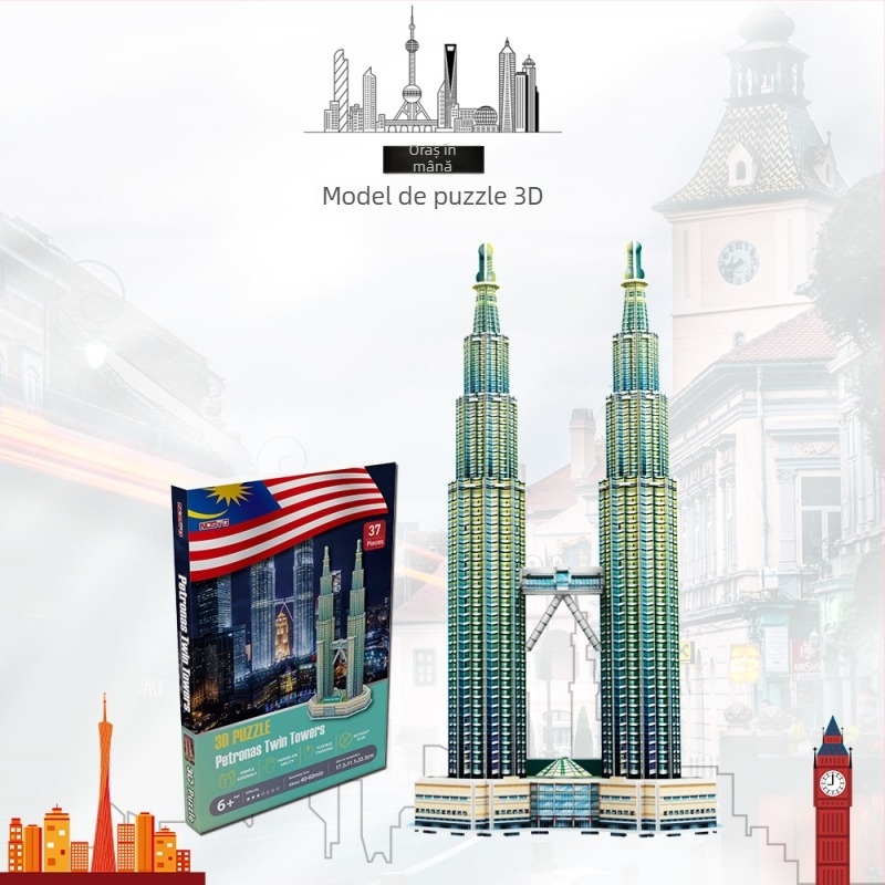 Puzzle tridimensional din hârtie — DIY, brandul nosto/Northto, pentru copii 7–14 ani.