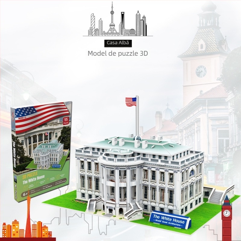 Puzzle tridimensional din hârtie — DIY, brandul nosto/Northto, pentru copii 7–14 ani.