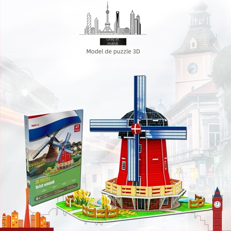 Puzzle tridimensional din hârtie — DIY, brandul nosto/Northto, pentru copii 7–14 ani.