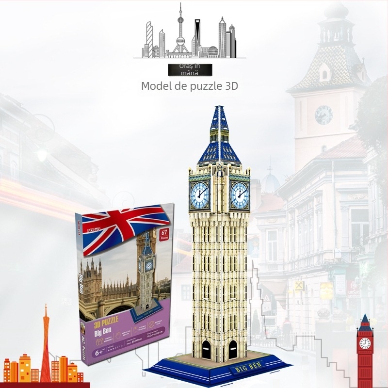 Puzzle tridimensional din hârtie — DIY, brandul nosto/Northto, pentru copii 7–14 ani.