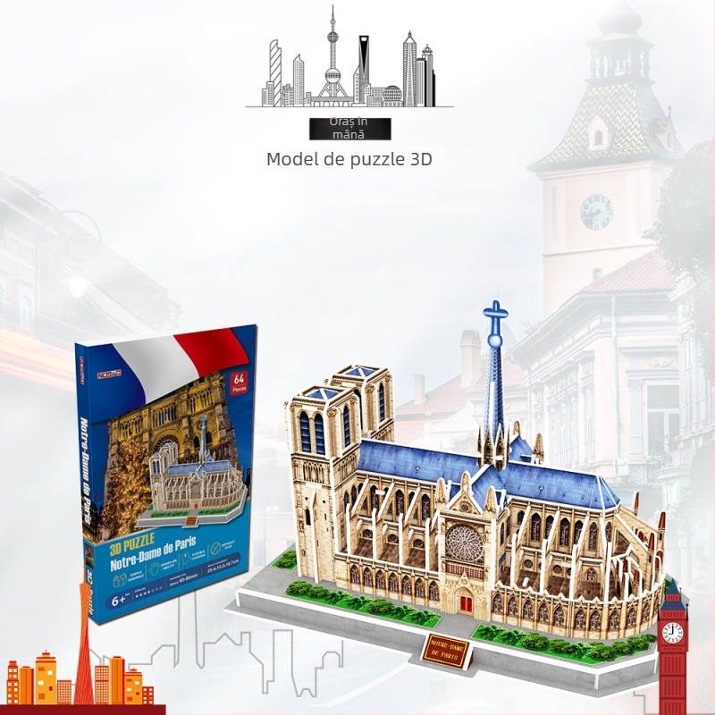Puzzle tridimensional din hârtie — DIY, brandul nosto/Northto, pentru copii 7–14 ani.
