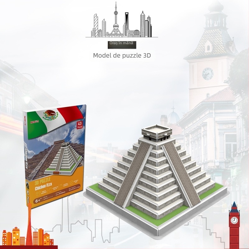 Puzzle tridimensional din hârtie — DIY, brandul nosto/Northto, pentru copii 7–14 ani.