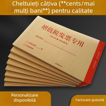 Plic pentru facturi din Kraft, stil occidental, model No. 7/c5, imprimare logo disponibilă, prelucrare și personalizare disponibile.