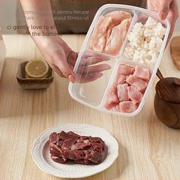 Cutie de depozitare pentru frigider — stil japonez, transparentă, plastic, Star marcă, pentru depozitare și conservare.