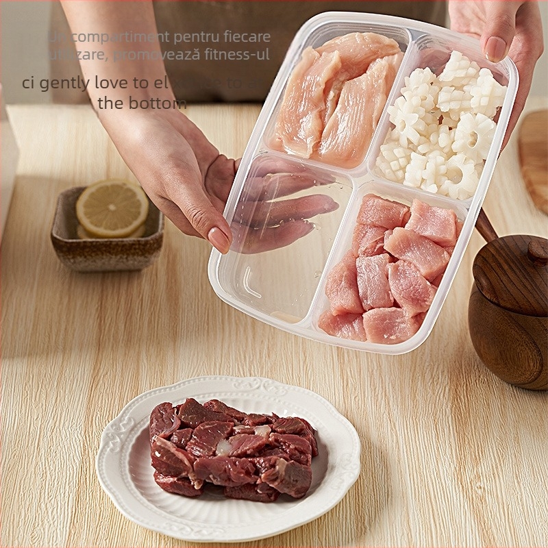 Cutie de depozitare pentru frigider — stil japonez, transparentă, plastic, Star marcă, pentru depozitare și conservare.