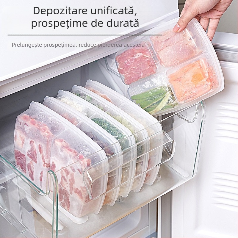 Cutie de depozitare pentru frigider — stil japonez, transparentă, plastic, Star marcă, pentru depozitare și conservare.