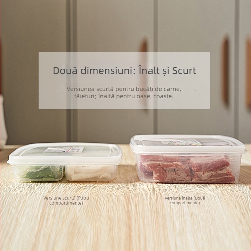 Cutie de depozitare pentru frigider — stil japonez, transparentă, plastic, Star marcă, pentru depozitare și conservare.