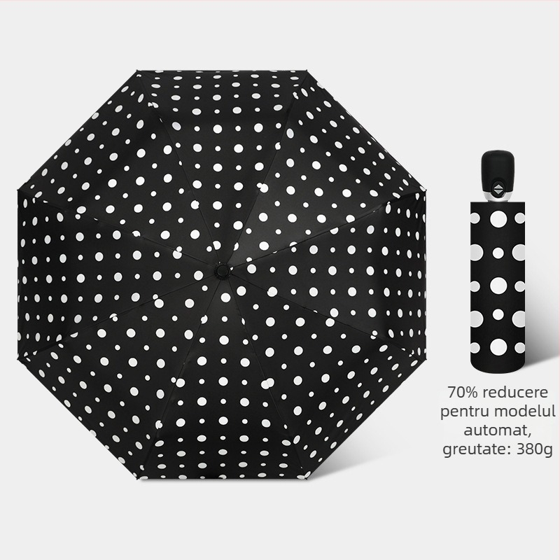 Umbrelă de soare cu deschidere/închidere automată, cadru cu 8 brațe din fibră, tijă din oțel, țesătură 210T cu acoperire vinil, UPF>50