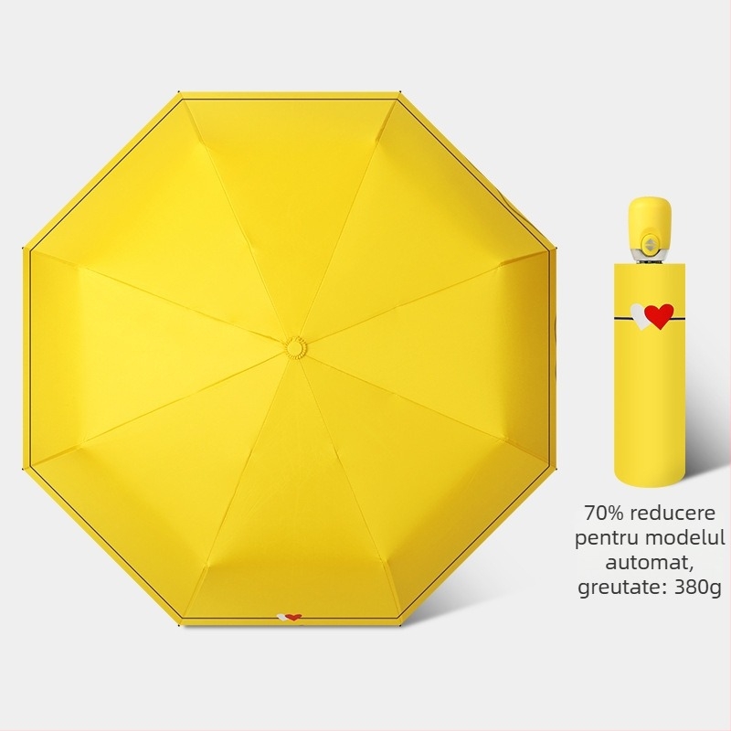 Umbrelă de soare cu deschidere/închidere automată, cadru cu 8 brațe din fibră, tijă din oțel, țesătură 210T cu acoperire vinil, UPF>50