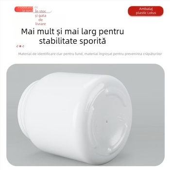 Youbink recipient din PET pentru pudră proteică – borcan sigilat cu capac din plastic, capacitate 1L/2L