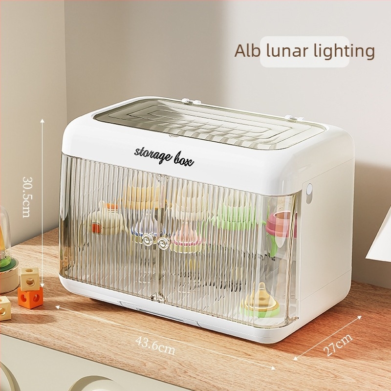 Dulap de depozitare pentru biberoane, plastic, ușă dublă, dreptunghiular, montaj pe birou