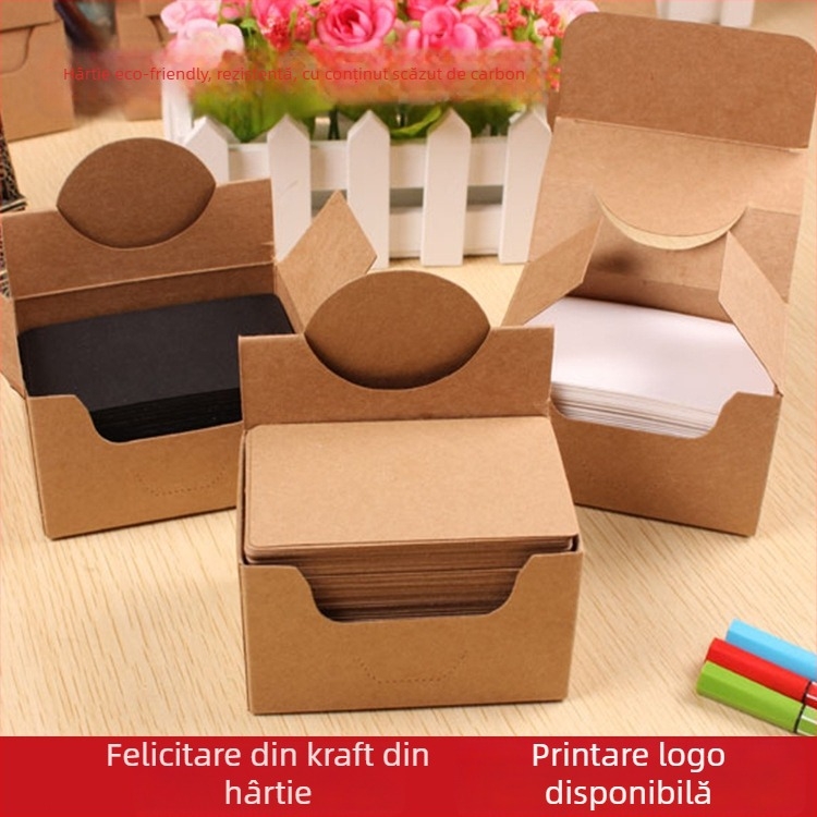 Carduri pentru cuvinte goale, 100 buc., 350 g/mp, DIY, colțuri rotunjite