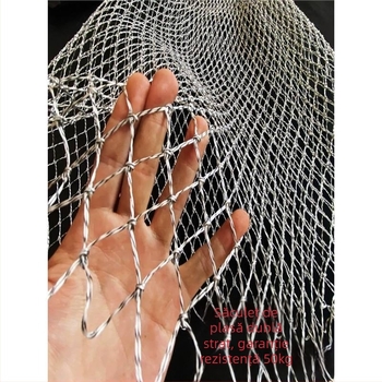 Plasă de pescuit mare cu fir de nylon rezistent, fără buclă, cap anti-prindere și ochi mici din nylon