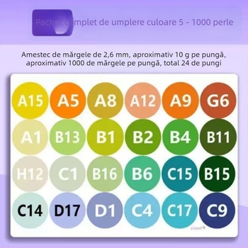 Pachet Fused Bean – puzzle plat DIY, material plastic, pentru 7–14 ani