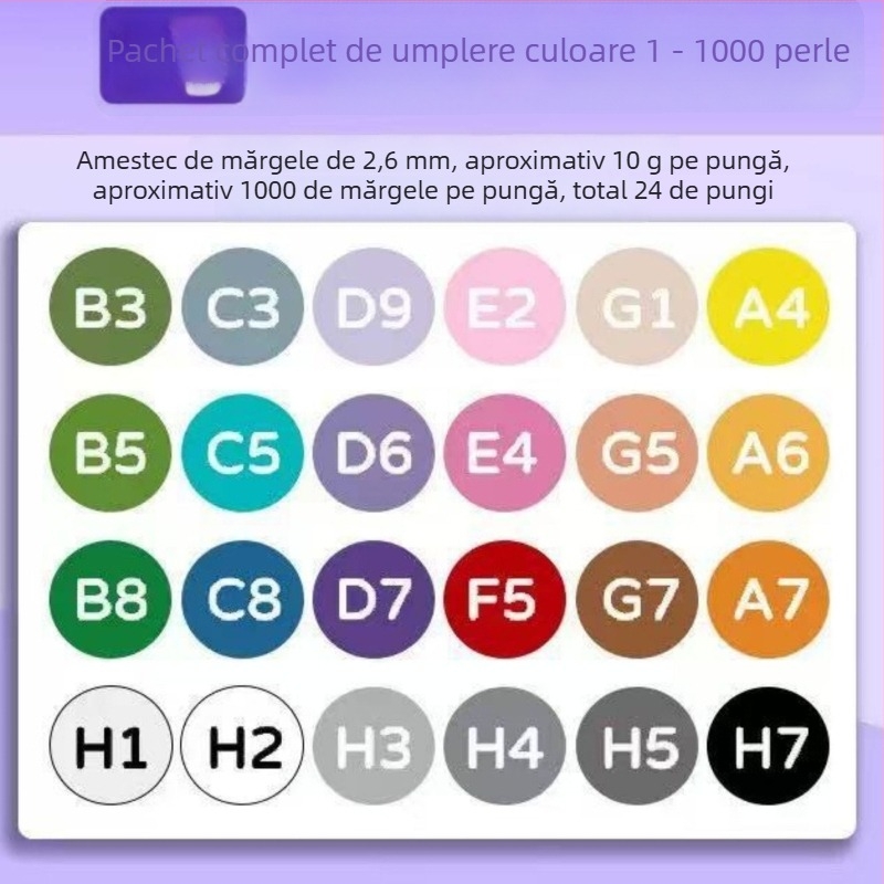 Pachet Fused Bean – puzzle plat DIY, material plastic, pentru 7–14 ani