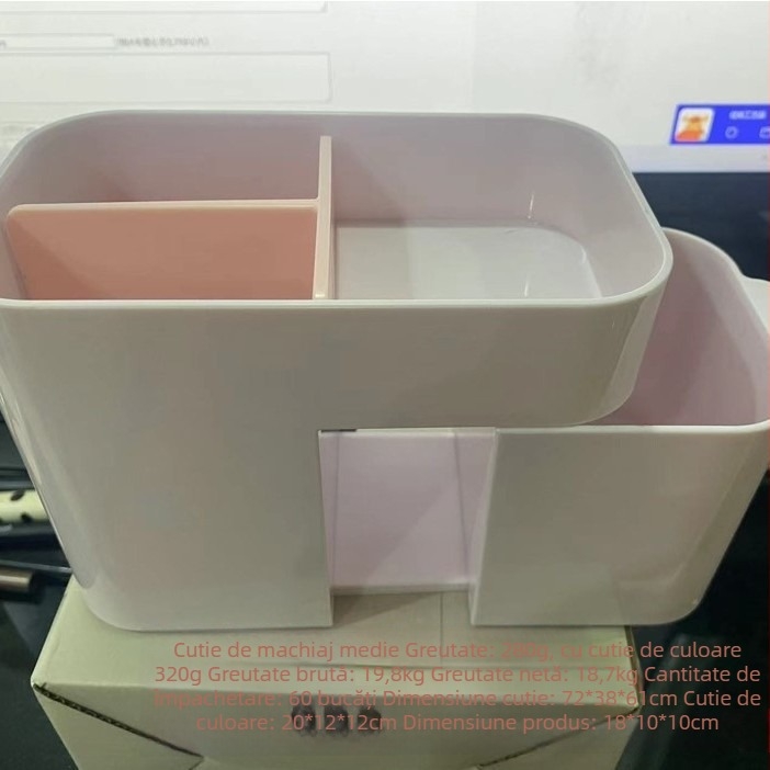 Organizator birou cu sertare — plastic, personalizabil, lansare iarna 2022, stil Nordic