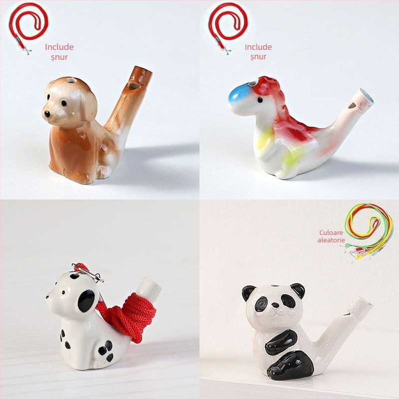 Fluier ceramic în formă de pasăre de apă — jucărie-suvenir pentru obiective turistice; cadou personal ideal pentru colegi, prieteni, copii sau colegi de clasă (Enshi); potrivit pentru Ziua Profesorului, Ziua Națională și Ziua Copilului; perfect pentru amin