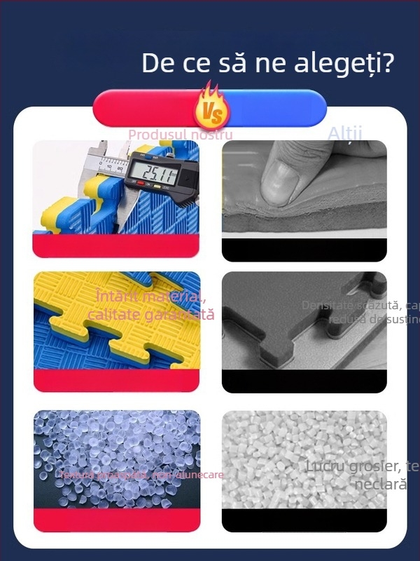 Covoraș EVA pentru Taekwondo cu izolare fonică și amortizare a șocurilor – Uz universal, set 5 bucăți, Covorașe sportive