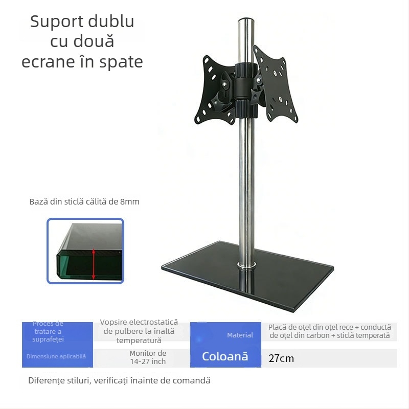 Suport pentru monitor cu reglare orizontală și verticală — bază de birou pentru monitoare PC