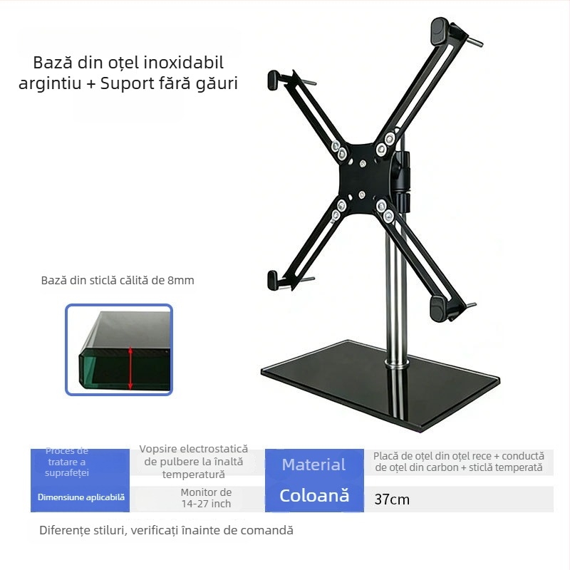 Suport pentru monitor cu reglare orizontală și verticală — bază de birou pentru monitoare PC