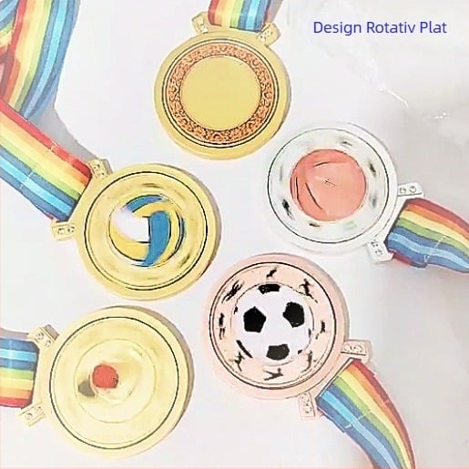 Medalii – aliaj, logo tipărit, personalizabile, utilizare autorizată, proces placare cu aur