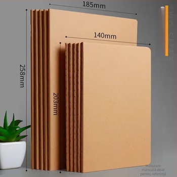 Caiet Qinxin – copertă din hârtie kraft, legare Car line, model QX-011, 30 pagini