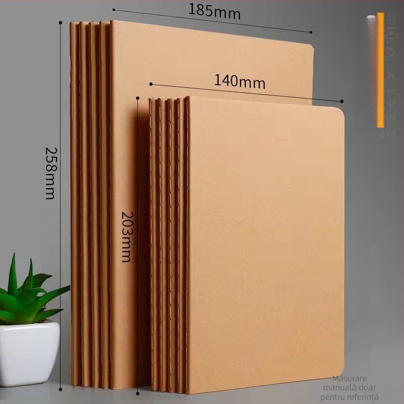 Caiet Qinxin – copertă din hârtie kraft, legare Car line, model QX-011, 30 pagini