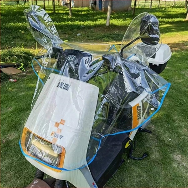 Husă de ploaie pentru biciclete electrice și motociclete, pânză PVC, impermeabilă, reutilizabilă, compatibilă cu tricicluri, demontare manuală