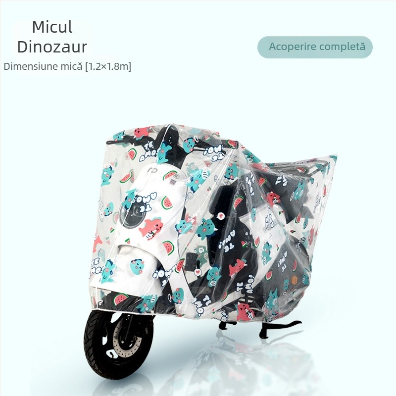 Husă de ploaie pentru biciclete electrice și motociclete, pânză PVC, impermeabilă, reutilizabilă, compatibilă cu tricicluri, demontare manuală