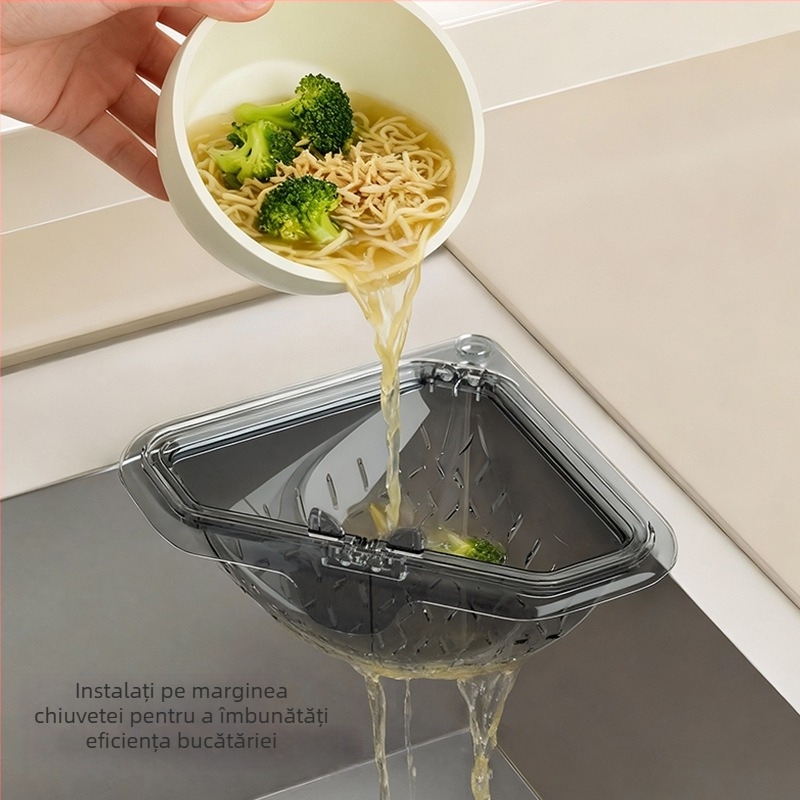 Coș de scurgere din ABS pentru chiuveta bucătărie, filtrare resturi alimentare