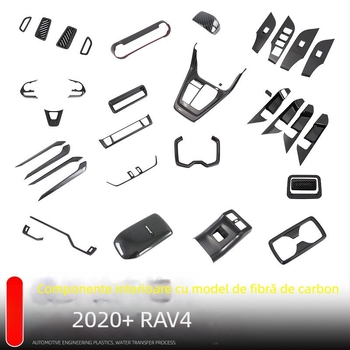 Kit interior ABS pentru Toyota RAV4 RongFang — ansamblu monobloc pentru consola centrală, suport pentru pahare și panou de comutare