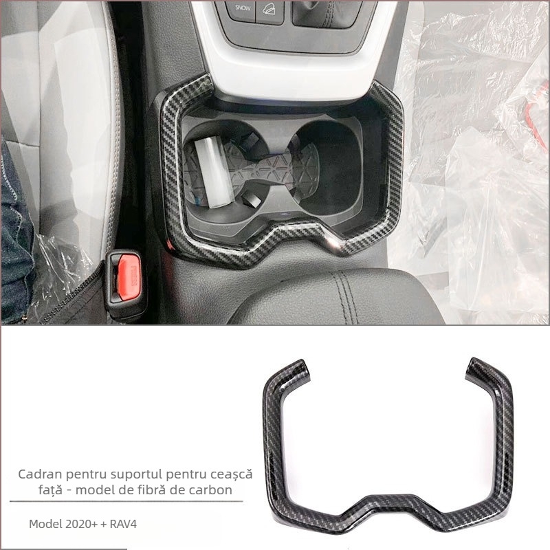 Kit interior ABS pentru Toyota RAV4 RongFang — ansamblu monobloc pentru consola centrală, suport pentru pahare și panou de comutare