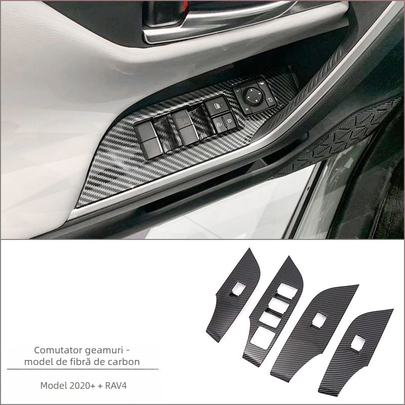 Kit interior ABS pentru Toyota RAV4 RongFang — ansamblu monobloc pentru consola centrală, suport pentru pahare și panou de comutare