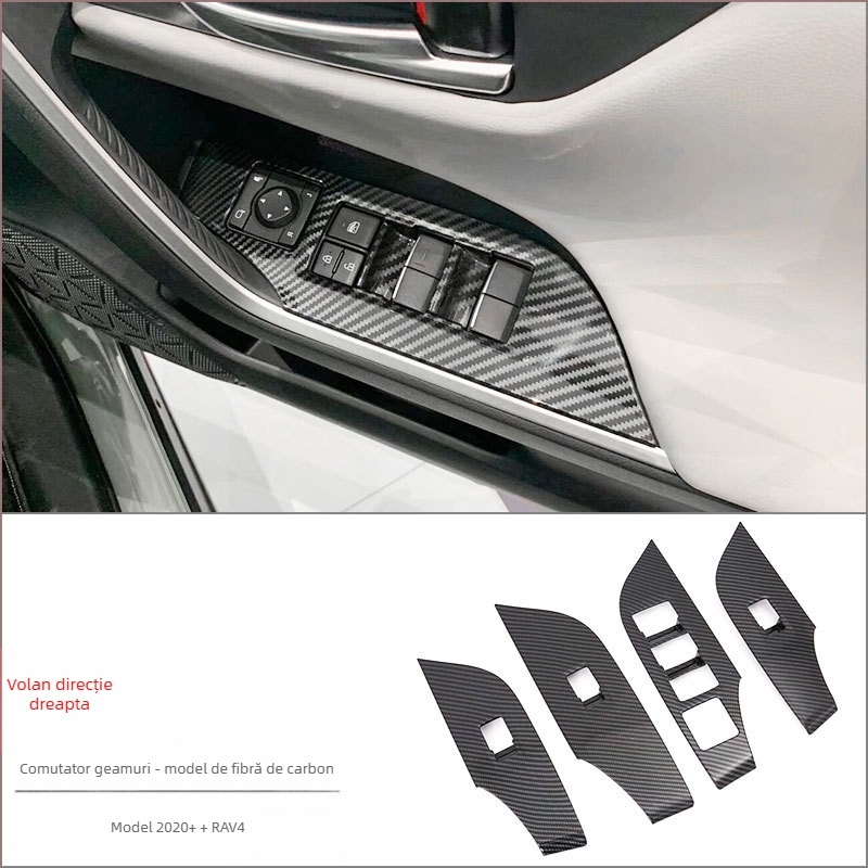 Kit interior ABS pentru Toyota RAV4 RongFang — ansamblu monobloc pentru consola centrală, suport pentru pahare și panou de comutare