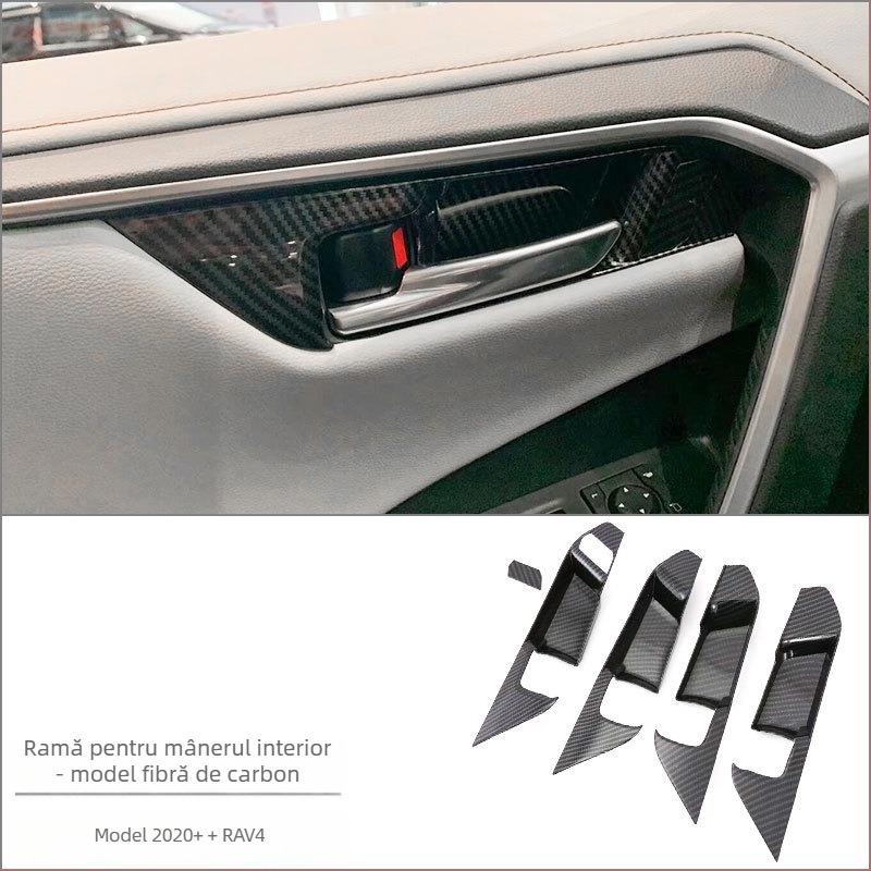 Kit interior ABS pentru Toyota RAV4 RongFang — ansamblu monobloc pentru consola centrală, suport pentru pahare și panou de comutare