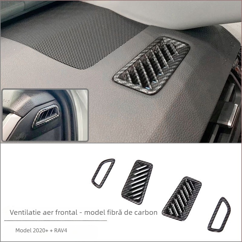 Kit interior ABS pentru Toyota RAV4 RongFang — ansamblu monobloc pentru consola centrală, suport pentru pahare și panou de comutare