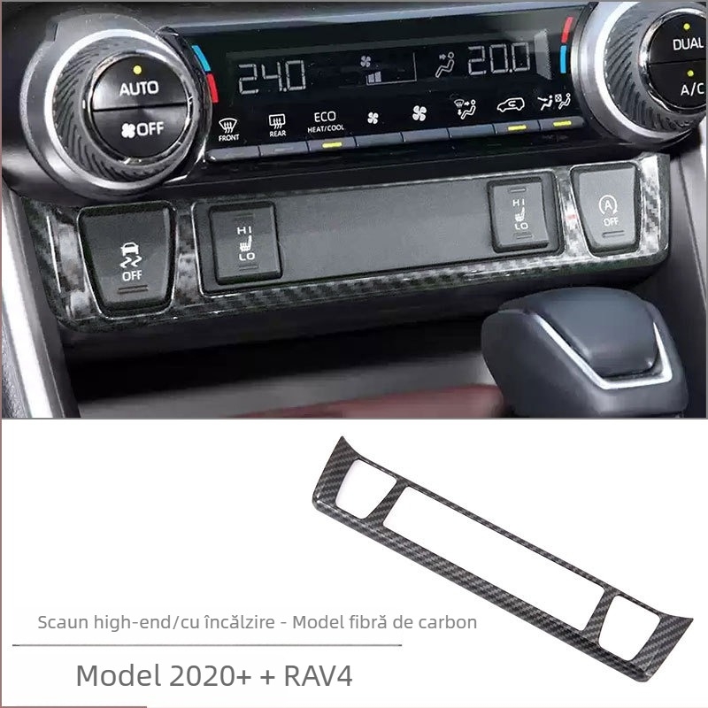 Kit interior ABS pentru Toyota RAV4 RongFang — ansamblu monobloc pentru consola centrală, suport pentru pahare și panou de comutare