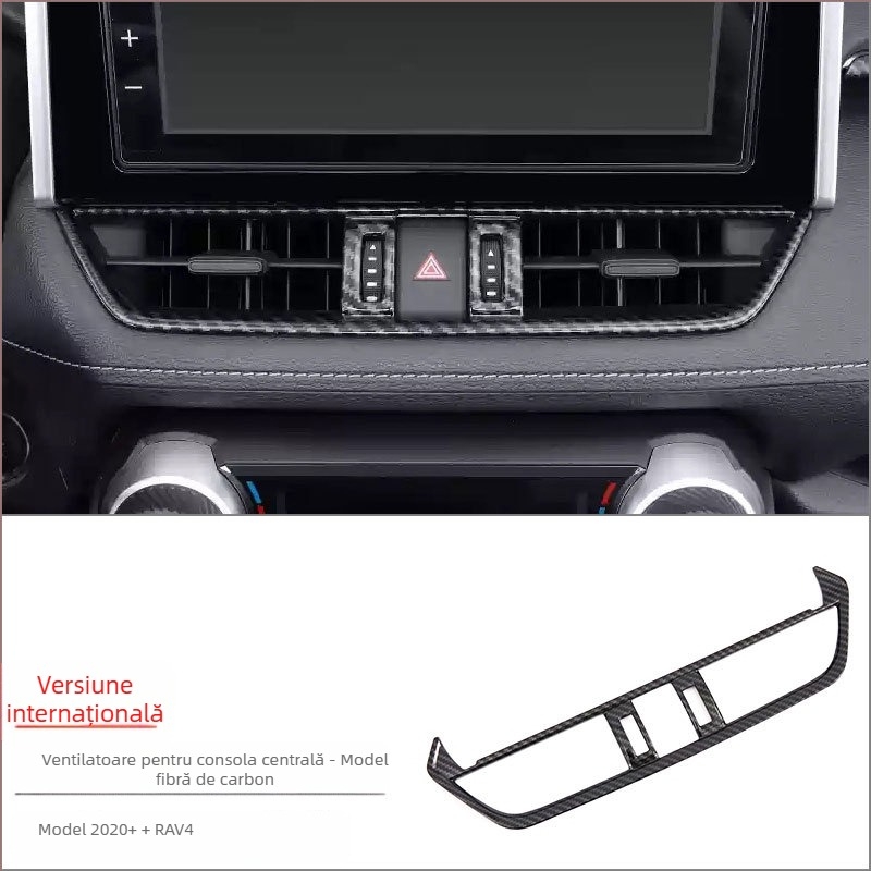 Kit interior ABS pentru Toyota RAV4 RongFang — ansamblu monobloc pentru consola centrală, suport pentru pahare și panou de comutare