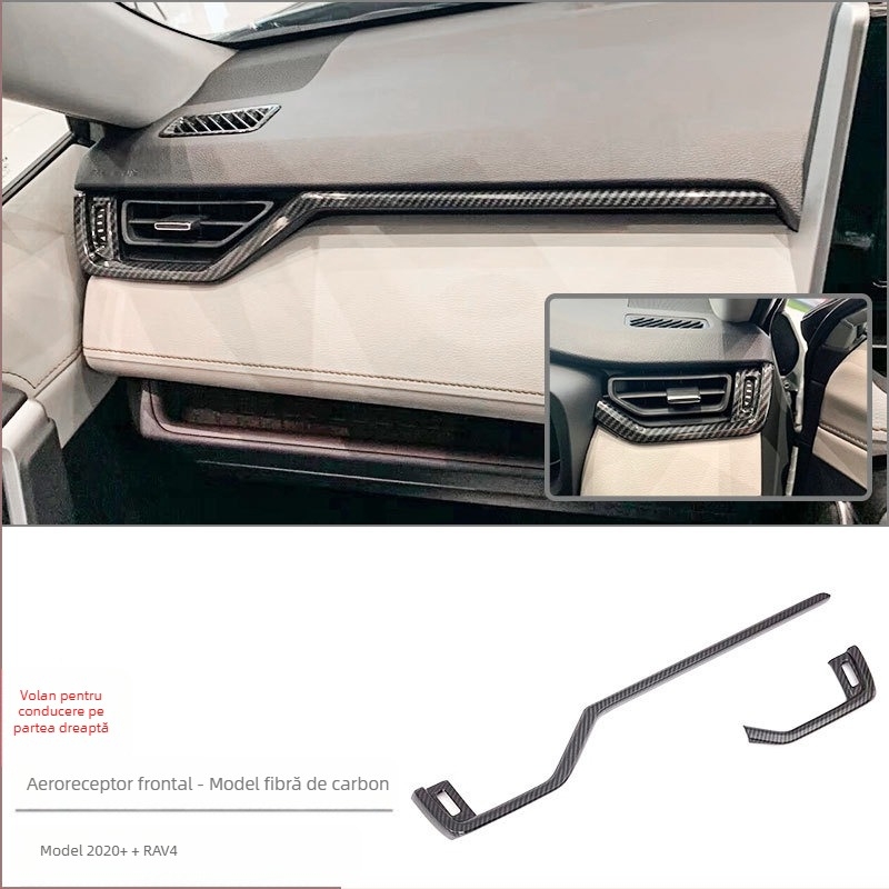 Kit interior ABS pentru Toyota RAV4 RongFang — ansamblu monobloc pentru consola centrală, suport pentru pahare și panou de comutare