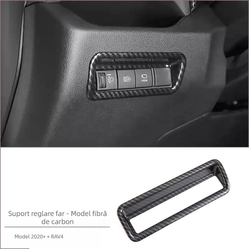 Kit interior ABS pentru Toyota RAV4 RongFang — ansamblu monobloc pentru consola centrală, suport pentru pahare și panou de comutare