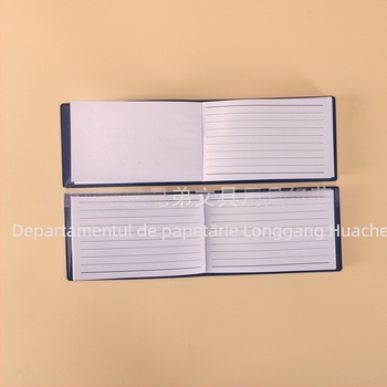 Bloc-notes de lucru portabil cu husă din piele PU și imprimare a logo-ului; legare adezivă; hârtie offset de 80 g/m²; nucleu interior îngroșat; imprimare logo disponibil